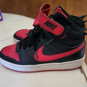 Nike high tops red and black